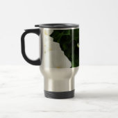 白い花ステンレス鋼旅行/通勤マグ トラベルマグ (左)