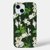白い花ダークグリーン背面iPhone / iPadケース Case-Mate iPhoneケース (裏面)