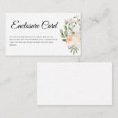 白い花パンパスグラスグリーン結婚ズ エンクロージャーカード (正面/裏面)