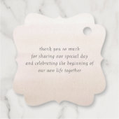 白い花パンパスグラス結婚の感謝 フェイバータグ (裏面)