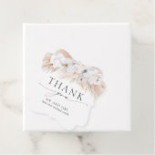 白い花パンパスグラス結婚の感謝 フェイバータグ (インサイチュ)