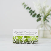 白い花プロフェッショナルマッサージ名刺 予約カード (スタンド正面)