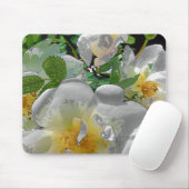 白い花マウスパッド マウスパッド (マウス)