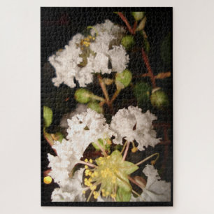 白い花モダン植物自然写真芸術 ジグソーパズル