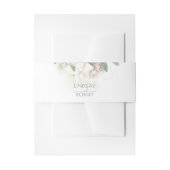 白い花ヴィンテージエレガントウェディング 招待状ベリーバンド (正面例)