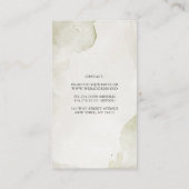 白い花ヴィンテージ水彩ニュートラエレガントル 名刺 (裏面)