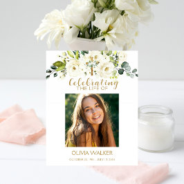 白い花写真葬式ウェルカムサイン フォトプリント           