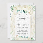 白い花園のスイートシックスティーン 16歳の誕生日 招待状 (正面)