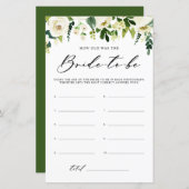 白い花嫁のシャワーゲーム (正面/裏面)