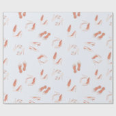 白い花嫁の靴のパターン ラッピングペーパー (フラット)