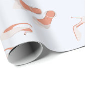 白い花嫁の靴のパターン ラッピングペーパー (ロールコーナー)