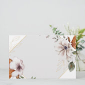 白い花文具エレガントフローラ書ズ 便箋 (スタンド正面)