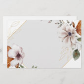 白い花文具エレガントフローラ書ズ 便箋 (正面/裏面)