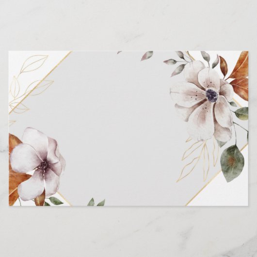 白い花文具エレガントフローラ書ズ 便箋 (正面)
