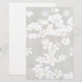 白い花文具 便箋 (正面/裏面)