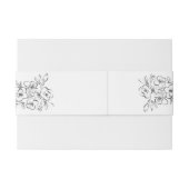 白い花束の書道の結婚誘い 招待状ベリーバンド (裏面例)