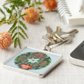 白い花束 キーホルダー (側面)