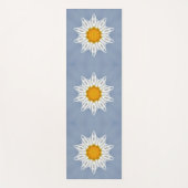 白い花柄 ヨガマット (正面)