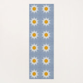 白い花柄 ヨガマット (裏面)