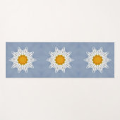 白い花柄 ヨガマット (正面(横))