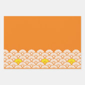 白い花柄 ラッピングペーパーシート (正面3)