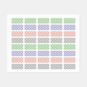 白い花柄 ラベル (シート)