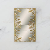 白い花模様のゴールド装飾感謝カード サンキューカード (内部)