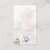 白い花模様の本のための赤ちゃんガールボーイ赤ちゃんシャワー エンクロージャーカード (裏面)