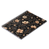 白い花模様スパイラルノート ノートブック (左側)