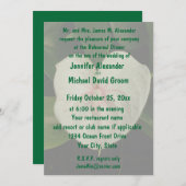 白い花熱帯アンスリウム 招待状 (正面/裏面)