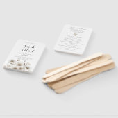 白い花素朴エレガントな結婚式 ハンドファン (組立なし)