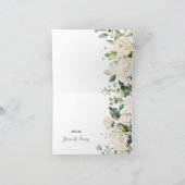 白い花結婚のサンキューカード サンキューカード (内部)