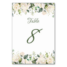 白い花結婚のテーブル番号