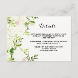 白い花結婚の小売、方向挿入 エンクロージャーカード