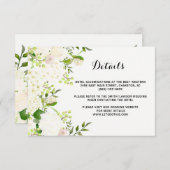 白い花結婚の小売、方向挿入 エンクロージャーカード (正面/裏面)