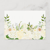 白い花結婚の小売、方向挿入 エンクロージャーカード (裏面)