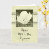 白い花継母ハッピーマザーズデイ カード (黄色い花)