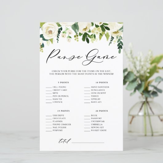 白い花財布シャワーカードに入っているもの (スタンド正面)