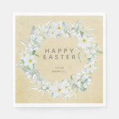 白い花輪のパーティー - 春の花 スタンダードランチョンナプキン (正面)