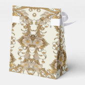 白い花飾り金ゴールドお願いボックス フェイバーボックス (裏面サイド)