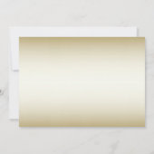 白い花飾り金ゴールド保存日 セーブザデート (裏面)