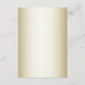 白い花飾金ゴールドエンクロージャカード エンクロージャーカード (裏面)