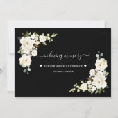 白い花黒い共有A Memory Attendance 案内状 (裏面)