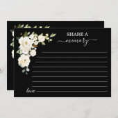 白い花黒い共有A Memory Attendance 案内状 (正面/裏面)