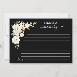 白い花黒い共有A Memory Attendance 案内状