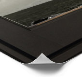 白い花24x24黒窓フェイク ポスター (角)