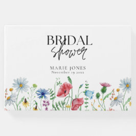 白い花 エステティック ワイルドフラワーズ ブライダル シャワー ゲストブック