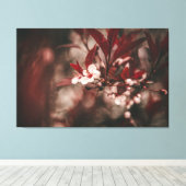 白い花 キャンバスプリント (インサイチュ (ウッドフロア))