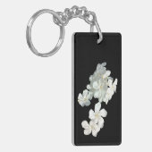 白い花 キーホルダー (正面左)