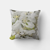 白い花 クッション (正面)
